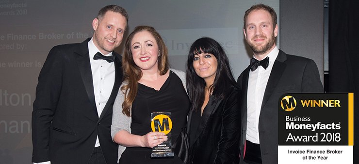 Our team was voted Invoice Finance Broker of the Year at the Business Moneyfacts Awards 2018